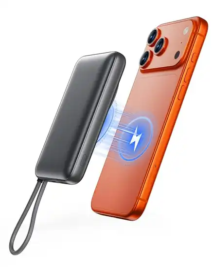 【タイムセール】【44％OFF】CHUSII モバイルバッテリー MagSafe対応 10000mAh 22.5W急速充電 USB-C内蔵ケーブル 1563円！