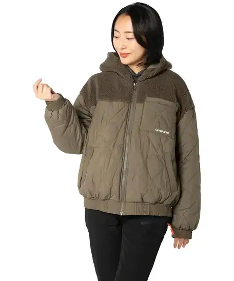 【76%OFF】コンバース HYBRID CS QUILT HOODED JACKET LADIES L 2650円!