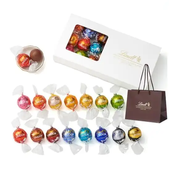 【2,570円】【Lindt公式】リンツ Lindt チョコレート リンドール テイスティングセット ピック&ミックス ハロウィン 16個入 手提げ袋付き