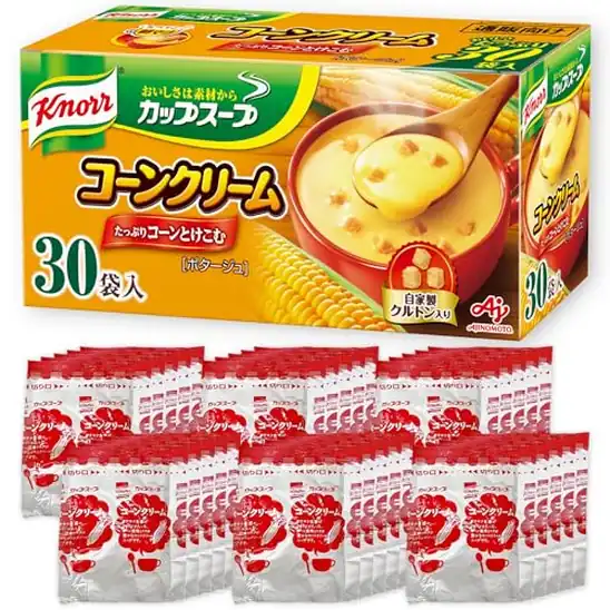 【25%OFF+15%OFF!】1袋あたり34円!クノール カップスープ コーンクリーム 30袋入 1034円!