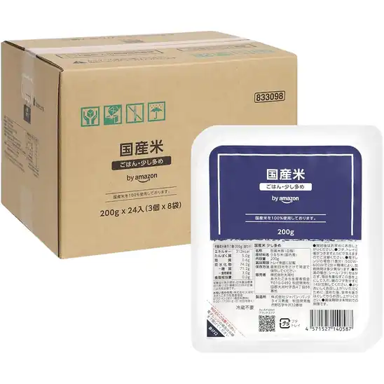【3,249円】by Amazon パックごはん 国産米 200g×24入 酸味料不使用