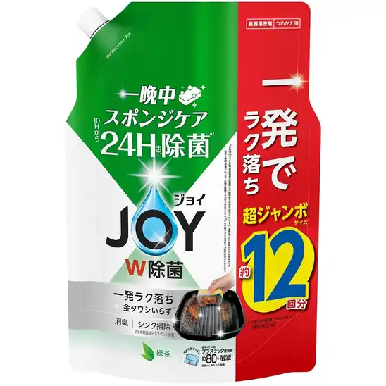 【612円】ジョイ W除菌 食器用洗剤 緑茶の香り 詰め替え 1550mL [大容量]