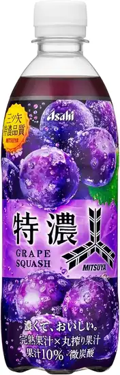 【クーポンで15％OFF＋5％OFF】1本あたり76円！三ツ矢 特濃グレープスカッシュ PET500ml×24本 1828円！
