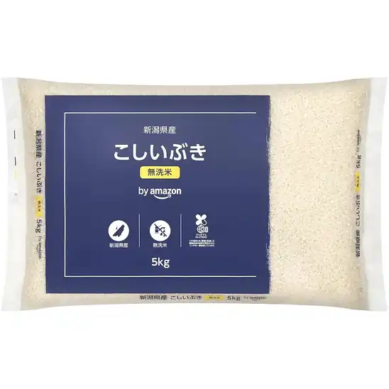 【アウトレット】"新米" by Amazon 新潟県産 こしいぶき 無洗米 5kg 令和8年産 2517円!