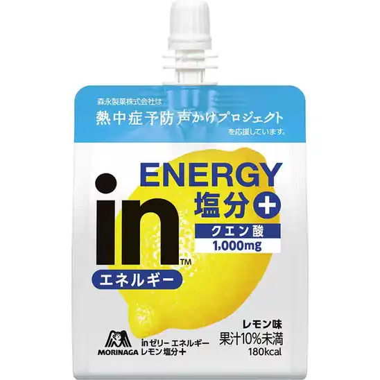 【わけあり】森永 inゼリー エネルギーレモン塩分＋ 180g×36個 送料込1,800円(50円/個)