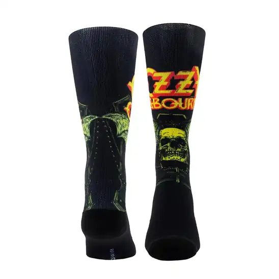 【爆下げ】[ペリーズソックス] クルーソックス (OZZY OSBOURNE オジーオズボーン) メンズ OZA301 BLACK FR(25-30cm)が激安特価！