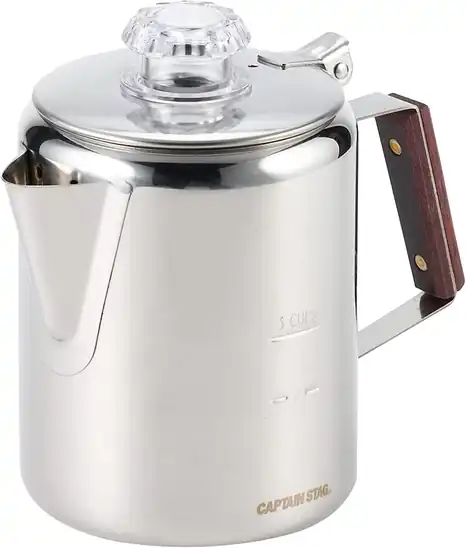 【タイムセール】【60%OFF】キャプテンスタッグ コーヒー ポット パーコレーター 18-8ステンレス製 M-1224 2590円!