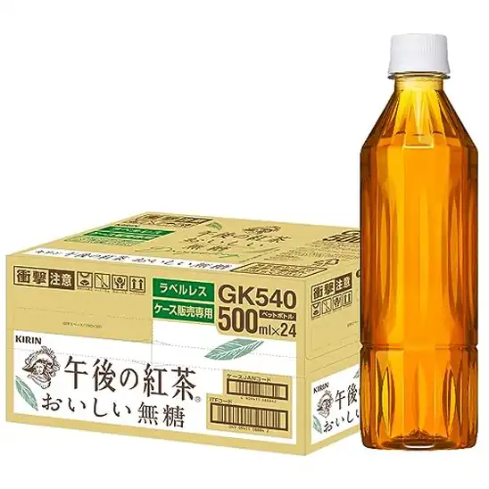 【タイムセール】1本あたり75円!キリン 午後の紅茶 おいしい無糖 ラベルレス 500ml 24本 1797円!
