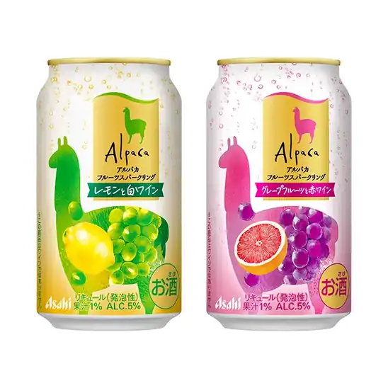 【お酒】アサヒビール アルパカフルーツスパークリング 350ml×2種24本 2,200円(91.7円/本)の送料関係費だけ!