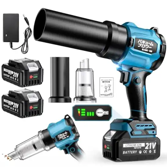 【40%ポイント!】silexon 充電式エアダスター/ブロワー 1台2役 ブラシレスモーター採用300,000rpm高速回転 無段階風量調整 4,000mAh大容量バッテリー2個セットが7,480円(実質4,488円)送料無料