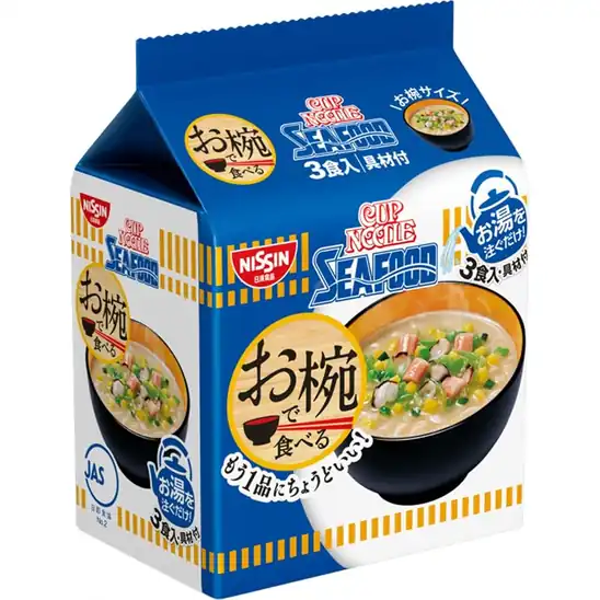 【36％OFF】1食あたり72円！カップヌードル お椀で食べるカップヌードル シーフード 3食パック×9袋 1940円！