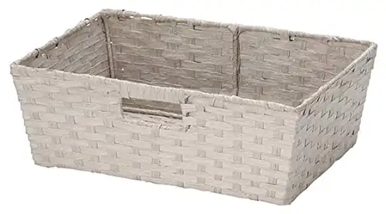 ちどり産業(Tidorisangyou) 収納ボックス グレー 38X26XH13cm ペーパーバスケット が489円！