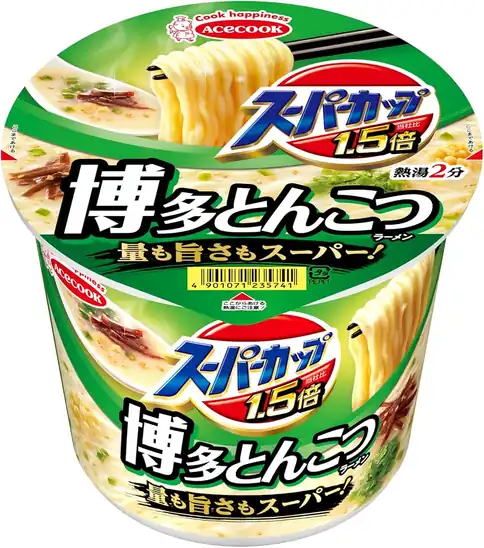 【768円】エースコック スーパーカップ1.5倍 とんこつラーメン 111g (× 6)