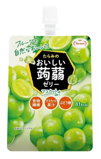 【15％OFF＋ポイント38％還元】1個あたり実質84円！たらみ おいしい蒟蒻ゼリー マスカット味 150g（1箱 6個入）実質504円など！