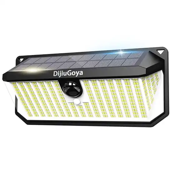 【5】【30%OFF！】DijiuGoya 屋外対応466LED 4,000ルーメン 2,800mAh大容量バッテリー搭載 IP68防塵防水ソーラーLEDライトが1,999円