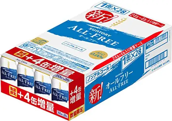 【6】【4本増量】サントリー オールフリー 増量セット ノンアルコール 350ml×28本セット 2,704円(96.6円/本)!プライム会員は送料無料!【4本増量】