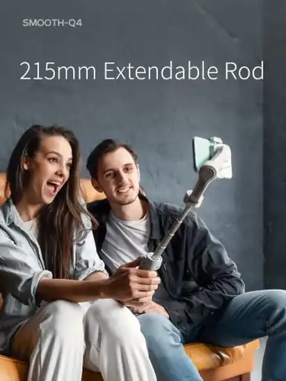 【8】ZHIYUN SMOOTH Q4 3軸 スマートフォンジンバル スタビライザー 折りたたみ式 手ブレ補正 延長ロッド内蔵 携帯性 ミニ三脚付き iPhone/Android対応 (Combo)