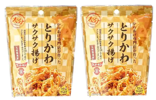 【9】【773円(1袋386円)】大分からあげ とりかわサクサク揚げ 九州醤油味 30g×2袋