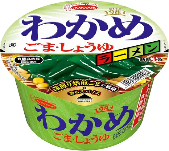 【9】【アウトレット】【48%OFF】エースコック わかめラーメン ごま・しょうゆ 93g 144円!