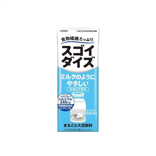 【8】【アウトレット】1本あたり100円！スゴイダイズ 大塚食品 ミルクのようにやさしいミルク味 200ml×24本 2389円！