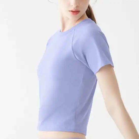 【6】Tシャツ ショート丈 ミニTシャツ 綿混 無地 半袖 BODYWILD(ボディワイルド) BHB348A