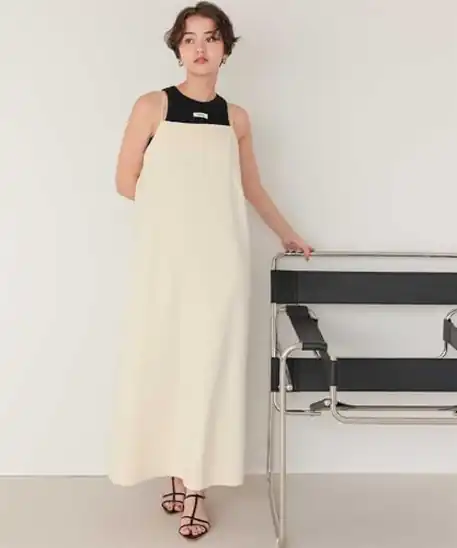 【10】[ティティベイト] Iライン キャミソール ワンピース ADXP4068 レディース M アイボリー