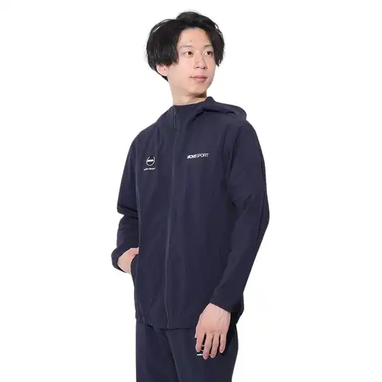 【9】[ムーブスポーツ] クロス デサント 4WAYストレッチナイロン バイカラーフルジップ NV(DMMXJF13) M 2295円！