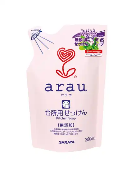 【8】【47％OFF＋5％OFF】アラウ. 台所・食器用せっけん 詰替用 208円！