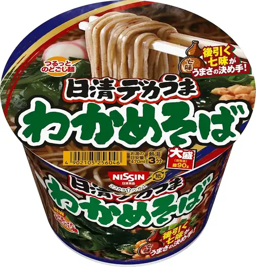 【10】【31％OFF】1個あたり129円！日清食品 デカうま わかめそば 106g ×12個 1552円！