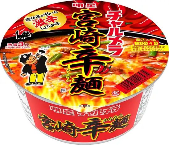 【10】【51％OFF】1個あたり133円！明星 チャルメラどんぶり 宮崎辛麺 77g×12個 1599円！