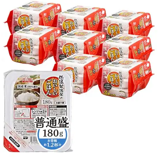 【8】■アイリスオーヤマ パックご飯 180g×24個 国産米 100% 低温製法米 3,042円