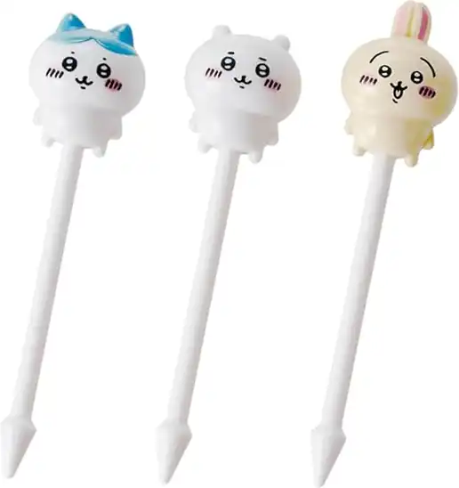 【9】バンダイ ちいかわ ニコニコピック 6本入(3種×各2本入)×3個セット お弁当をかわいらしく演出 弁当