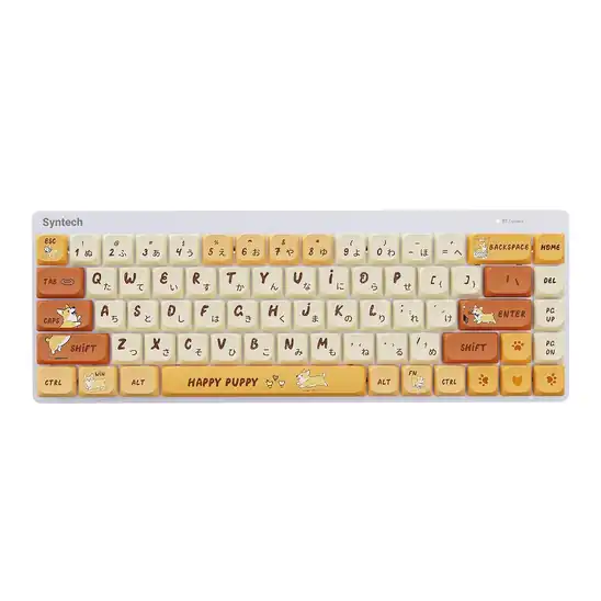 【9】【31%OFF+クーポンで15%OFF】Syntech Chronos 68 配列 3 モード接続ロープロ軸メカニカルキーボード コーギーデザイン 7649円 180pt!