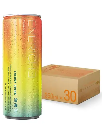 【9】【タイムセール】【30％OFF＋5％OFF】1本あたり105円！ENERICHE エネリッシュ エナジードリンク ゼロカロリー エナドリ 250ml×30本（トロピカル） 3137円！