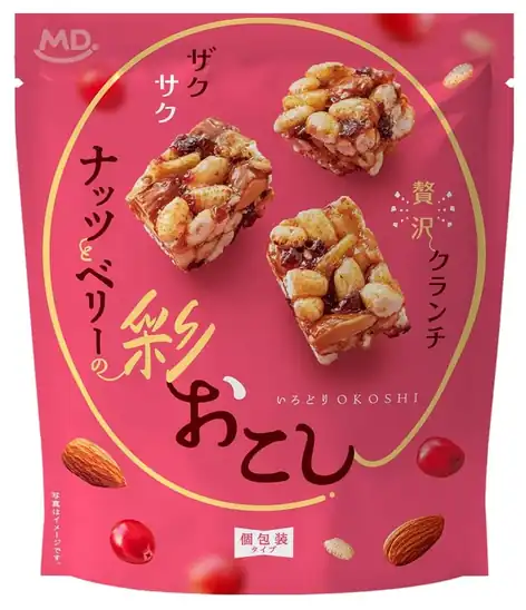 【10】【アウトレット】【40%OFF】1袋あたり228円!MD ナッツとベリーの彩おこし 50gx4袋 913円!