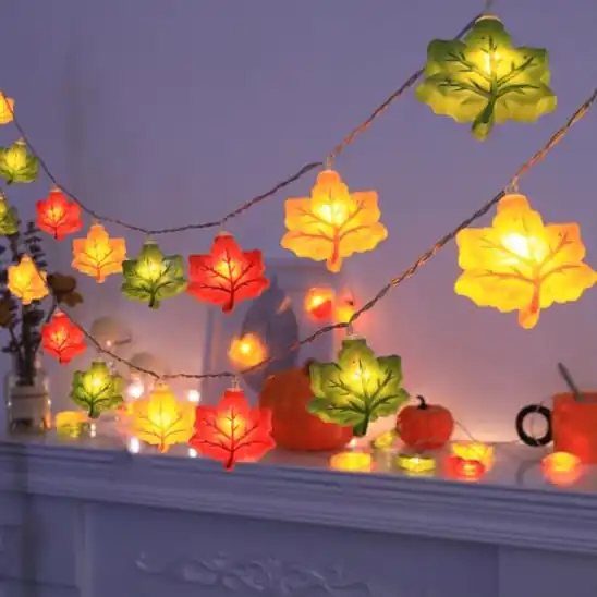 【9】Lakymisy ハロウィン もみじライト LEDライト ストリングライト 20個電球 USB充電式 紅葉 イルミネーションライト 感謝祭 秋飾り