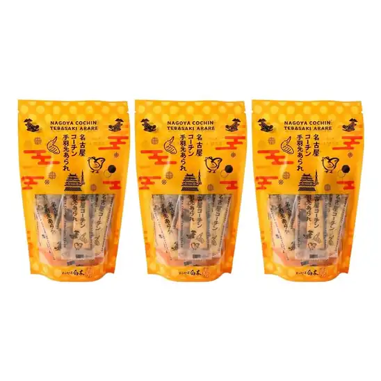 【10】【アウトレット】【34%OFF】1袋あたり340円!白木 名古屋コーチン手羽先あられ 45g×3袋 1020円!