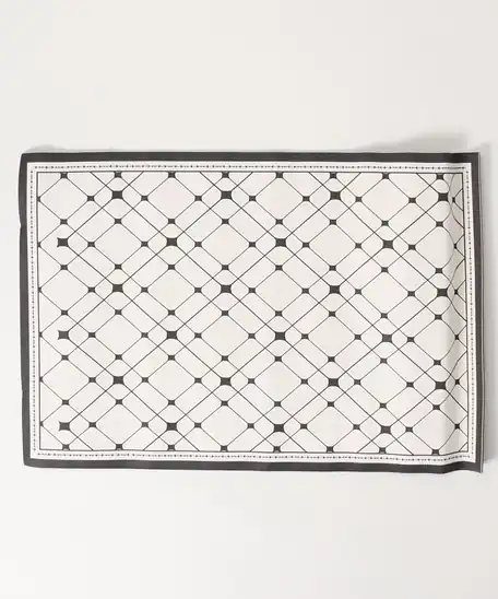 【9】【76％OFF】aimoha home モダンチェッカー柄ラグ キッチンマット 50 x 80 cm (長方形) 773円！