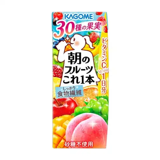 【4】【クーポンで15%OFF+5%OFF】1本あたり80円!カゴメ 朝のフルーツこれ一本 200ml紙パック×24本 1908円!